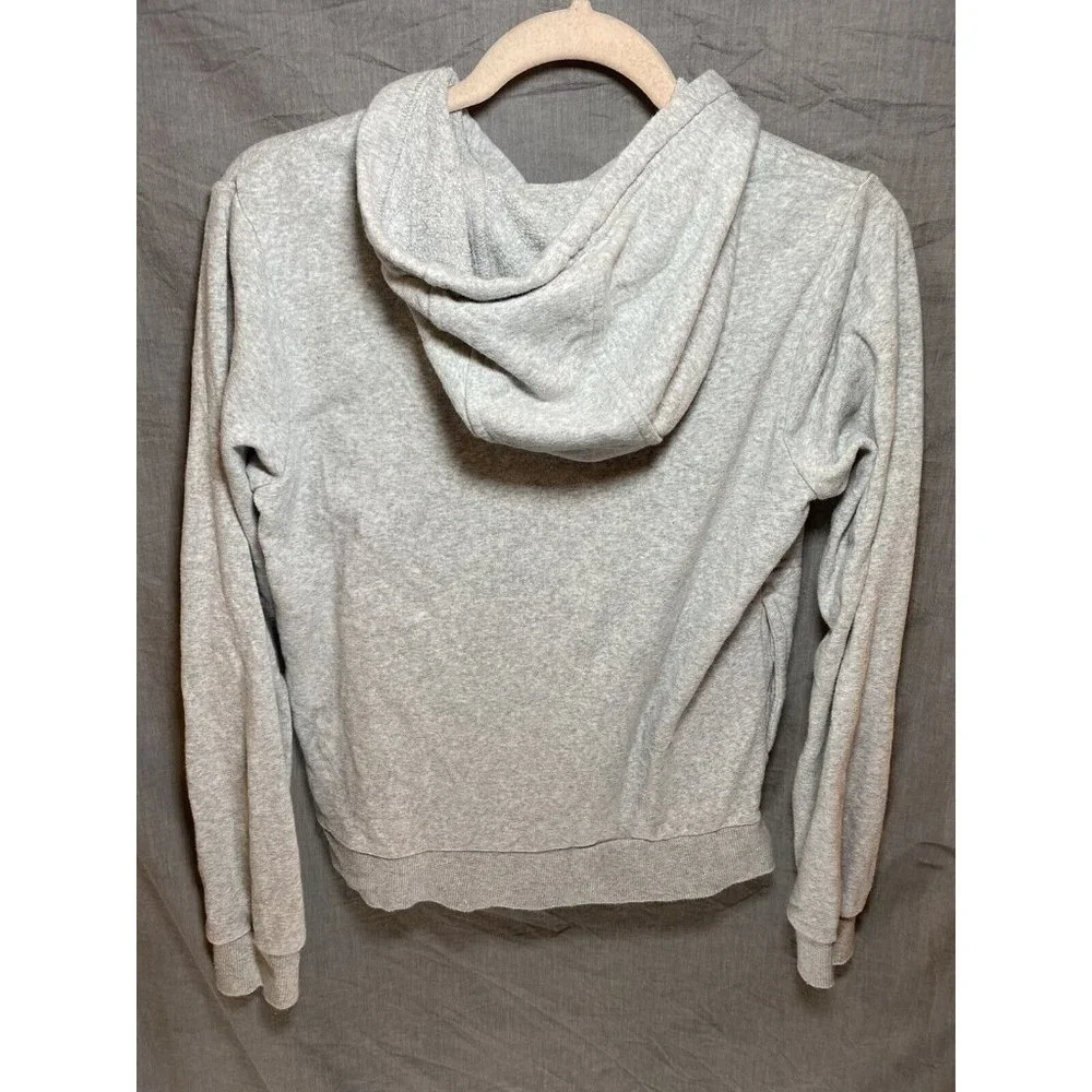 Nike Sweater Girls 8/10 Medium Grey Pink Full Zip Swoosh Hoodie‎ Kids Youth